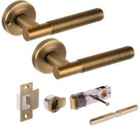 Set di maniglie per porta interne a, Bullet per le maniglie della privacy | Compatibili con meccanismi a scatto standard, installazione rapida e semplice