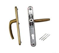 Set di maniglie per porte in bronzo anticato per porte in UPVC e legno, maniglia a leva multipunto da 92 mm con distanza tra le viti di 122 mm, piastra posteriore in lega di zinco per il miglioramento