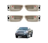 Set di maniglie per porte interne W/lunetta (4 pezzi), compatibile con Toyota Avalon Sequoia Tundra (Crew Cabs), beige, anteriore e posteriore interno conducente sinistro e passeggero destro |