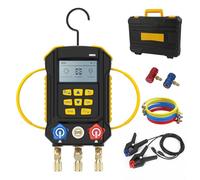 Set di manometro digitale HVAC con modalità di evacuazione, refrigerante e vuoto con 3 tubi, set di ricarica refrigerante HVAC 95, test di perdite di pressione, sistema di controllo programmato, varie