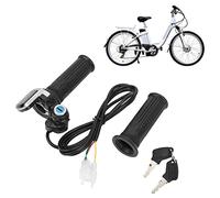 Set di Manopole Acceleratore per Bici Elettrica 48V con Indicatore LED, Materiale ABS, Design Ergonomico, Look Elegante per Scooter Moto