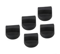 Set di manopole per bruciatore a gas, 5 pezzi, con diametro frontale di 50 mm e albero inserto da 8 mm per una regolazione precisa del calore su stufe a gas e piani cottura (nero)