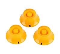 Set di Manopole per Chitarra 3 Pezzi, Manopola di Rotazione di Controllo del Cappello a Cilindro per Chitarra Elettrica di Ricambio Gialla