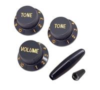 Set di manopole per chitarra elettrica di ricambio per volume e suono struttura in plastica, perfetto per il controllo del volume e del suono, facile installazione pulsanti per chitarra