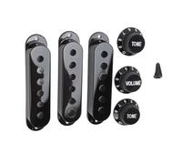 Set di manopole per copertura pickup per chitarra, 6 fori ABS Single Coil 2 toni 1 interruttore del volume Manopole del tono della punta Selettore Parti di ricambio perFender