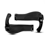 Set di manopole per manubrio di bicicletta con angoli antiscivolo - nere