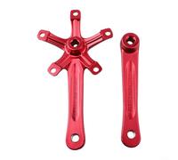 Set di manovelle per mountain bike, 170 mm, progettato con 130 per BCD per un trasferimento di potenza fluido (rosso)
