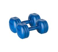 Set di manubri bituminosi da 2x4 kg per esercizi REBEL