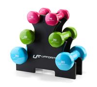 Set di manubri fitness in vinile 12 kg con supporto - UpForm