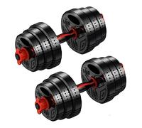 set di manubri, Set di manubri, set pesi, 2 pezzi, uso domestico, regolabili, sollevamento, bilancieri e, palestra, fitness(24kg(12kg*2))