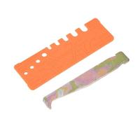 Set di manutenzione catena per motosega, 2 pezzi: manometro a controllo rapido e pulitore per scanalature della barra per passo, profondità, lunghezza dei denti, angolo di limatura e trasmissione di