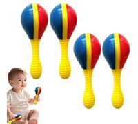 Set di maracas per bambini, strumenti musicali a sonaglio, 180 g, 4 pezzi, kit di percussioni a mano, agitatori colorati per ritmo prescolare in este, attività, palcoscenico, spettacoli