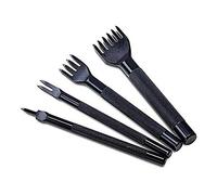 Set di marcatori a punta di diamante in metallo a 1/2/4/6 denti, per lavori fai da te su pelle, utensili per forare