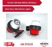 Set di marcatori laterali V8 Neon LED rossi e bianchi - 4x Maxi 12-24 V per r...