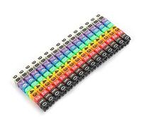 0-9 Set marcatori cavi con cavo,cavi in plastica con codice colore, tubo per marcatore di numerazione digitale, marcatore per cavi colorato,per cavi fissi per la gestione cavi elettrici(2.5mm)