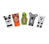 Set di marionette da dito, animali in pericolo di estinzione, 5 pezzi, a partire dai 6 mesi, in feltro colorato per neonati e bambini piccoli, consapevolezza ambientale e amore degli animali