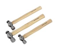 Set Di Martelli Ball Pein Sealey 3 Pezzi Con Manici In Hickory AK203