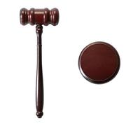 Set di martello d'asta in legno, martello da giudice e blocco di risonanza, martello in legno, per giudici, avvocati, vendita all'asta, giochi di ruolo per bambini e regali