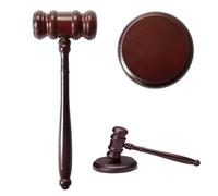 Set di Martello D'asta in Legno, Martello Dell'asta, martello da Giudice, Strumenti di Legno di Corte, per Avvocato, Giudice, Asta Vendita Riunioni, Aziende