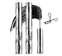 Set di mascara Ultimate Length & Curl: mascara volumizzante e allungante con fibre di seta 4D, anti-sbavature, a lunga tenuta, for ciglia visibilmente sollevate(con piegaciglia)(2 pcs)