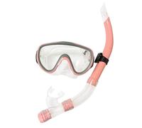 Set di maschera da snorkeling anti-appannamento e tubo di respirazione Dry Top per immersioni e nuoto (rosa)
