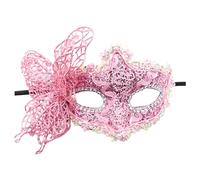 Set di maschere dipinte da donna, con polvere d'oro, accessorio per feste di danza, carnevale, feste, design elegante, riutilizzabile, traspirante, ideale per spettacoli sul palco, feste in costume