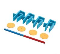 Set di maschere per la lavorazione del legno per stucco e installazione precisa dello stampaggio, strumento di contorno in plastica per montaggio di armadi e cucine, 75 mm blu (set da 4)
