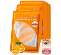 Set di maschere per labbra e occhi - 2 pz di patch sotto-oculari al collagene cristallino per occhiaie e gonfiore & 1 pz di maschera per labbra idratante e moisturizzante, rughe e linee sottili