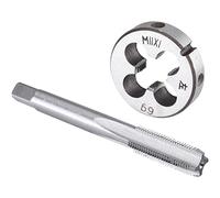 Set di maschi e filiere M11 x 1 sinistro, maschio for filettatura a macchina M11 x 1,0 e filiera tonda