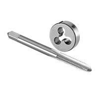 Set di maschi e filiere M4 x 0,5 sinistro, maschio for filettatura a macchina M4 x 0,5 e filiera tonda