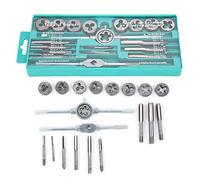 Set di Maschi e Filiere Metrico e Standard, Set di Maschi e Filiere Metriche 20 Pezzi Set di Maschi e Filiere per Filettatura Metrica Set di Utensili Manuali per Maschi e Filiere