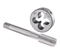 Set di maschi e filiere UNF da 1/2"-20 destro, maschio for filettatura a macchina UNF da 1/2 x 20 e filiera tonda
