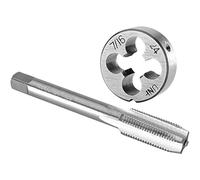Set di maschi e filiere UNF da 7/16"-24 destro, maschio for filettatura a macchina e filiera tonda da 7/16 x 24 UNF