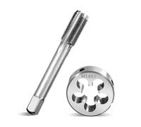 Set di maschi filettati M14 x 1 mm, set di maschi e filettatrici esterne in acciaio HSS per filettatura metrica interna ed esterna