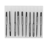 Set di maschi metrici in acciaio al carbonio, 10 pezzi, per filettare M2, M4, M6, M8; maschi a flauto diritto con scanalature profonde per la rimozione dei trucioli, ideali per la (M4 (attacco alla