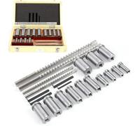 Set di Maschi per chiavetta metrica, Kit Professionale da 22 Pezzi in Acciaio rapido per Taglio di precisione, lavorazioni meccaniche e riparazioni in Officina, con Scatola in Legno