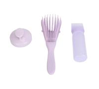 Set di Massaggiatore per Bottiglia e Cuoio Capelluto per Applicatore a Radice, con Setole Nylon Morbide e Pennello a Paga