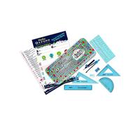 Set di matematica Helix Oxford Splash International 9 pezzi dagli otto anni in s