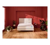 Set di materasso con 580 molle, 5 zone, e base letto imbottita BEAUTY BED 2 Beige 2 x 80 x 200 cm