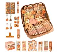 Set Di Materiale Scolastico Capibara - Astuccio Capybara Con Grande Capacità - Matite Capibara | Roba Da Borsa Ad Ampia Apertura Con 12 Scomparti Custodia Carina Forniture Decorazioni Per Bambini