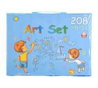 Set Di Materiali Artistici Da 208 Pezzi - Pastelli A | Custodia Portatile Per Lavori Artigianali Con Penne E Strumenti Per Pittura, Kit Artistico Completo Per Disegnare, Colorare Per Viaggi, Ca
