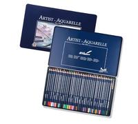 Set di matite acquerellabili con pennello fine matite colorate in legno in custodia in metallo matita colorata per artisti per colorare schizzi matite da schizzi all'aperto