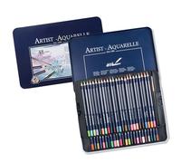 Set di matite acquerellabili con pennello fine matite colorate in legno in custodia in metallo matita colorata artista per colorare schizzi forniture artistiche scolastiche