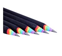 Set di matite arcobaleno in legno bianco e nero per scuola e ufficio, resistenti agli scatti, di lunga durata, per adolescenti e adulti, ideali per disegnare, scrivere, lavorare in genere, bello e