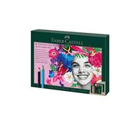 Faber-Castell 210053 - Set da disegno 40 pezzi con matite colorate Polychromos e matite Pitt Graphite Matt, incl. temperino e gomma
