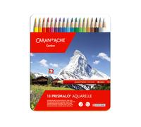 Set Di Matite Colorate Aquarelle Caran D'Ache Prismalo 18 In Latta Nuovo