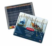 Set Di Matite Colorate Solubili In Acqua Professionali Derwent 24 In Latta