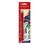 Set Di Matite Grafite HB 2 X Caran D'Ache Con Gomma E Temperamatite EDELWEISS