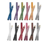 Set di matite kayal Jumbo glitterate - 12 colori colorati Kajal Eye Pencil, trucco per occhi lucidi di "Linble"