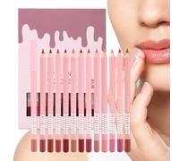 Set di matite per labbra, 12 colori, , naturale, a lunga durata, per la casa, i viaggi, le feste, il matrimonio, l'autunno, la primavera, l'ufficio, la scuola, gli eventi